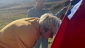 daddy tents two twinks deep creampie anal in forest part 2