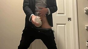 horny at work... gotta fuck this fleshlight in my suit now