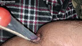 bisexual dude couldn't hold back solo anal dildo toy play