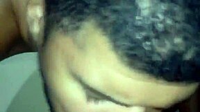 Deep throat sucking to the base in thrilling blowjob session