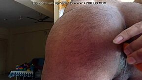 butt fucking with a carrot gets intense and solo